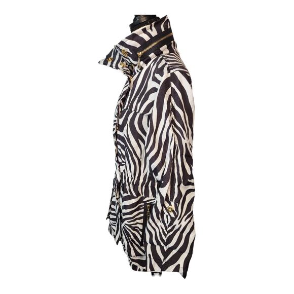 G.E.T. Zebra Print Performance Water Repellant Jacket Coat Women Extra Small - Picture 4 of 6